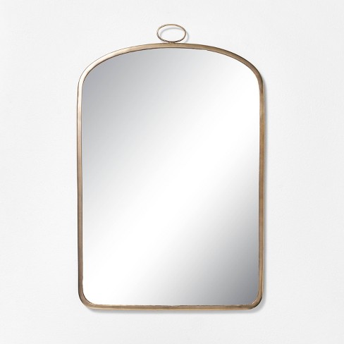 Arched Brass Mirror Hearth Hand, How To Hang Vintage Hand Mirrors