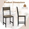 Costway Set of 4 Dining Chairs w/Metal Legs Slanted Back Wide Seat for Living Room - 3 of 4