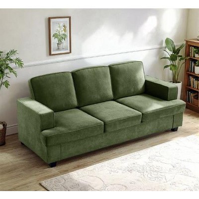 CAVINAS Modern Velvet Loveseat Sofa, Comfortable 2 Seater Couch with Deep Seating and High-Density Foam, Loose Back Cushions, Wide Arms