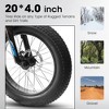 ORRD 20 Inch Fat Tire Mountain Bike, Shimano 7 Speed, Dual Disc Brake, Front Suspension, High-Carbon Steel Frame，Grey - 3 of 4