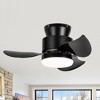 Airsurfer 22" 3-Blade Flush Mount Indoor Ceiling Fan with LED Light and Remote Control - 2 of 4