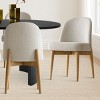 9-Piece Oval Dining Table Set, Modern Wood Table in Black or Oak with 8 Upholstered Dining Chairs, Perfect for Kitchen & Dining Room- Maison Boucle - 2 of 4