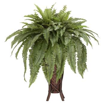 Nearly Natural 38-in Boston Fern w/Stand Silk Plant