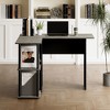 HOMLUX L Shaped Computer Desk Corner Study Writing Desk with Open Storage Shelves for Home Workspace - 2 of 4