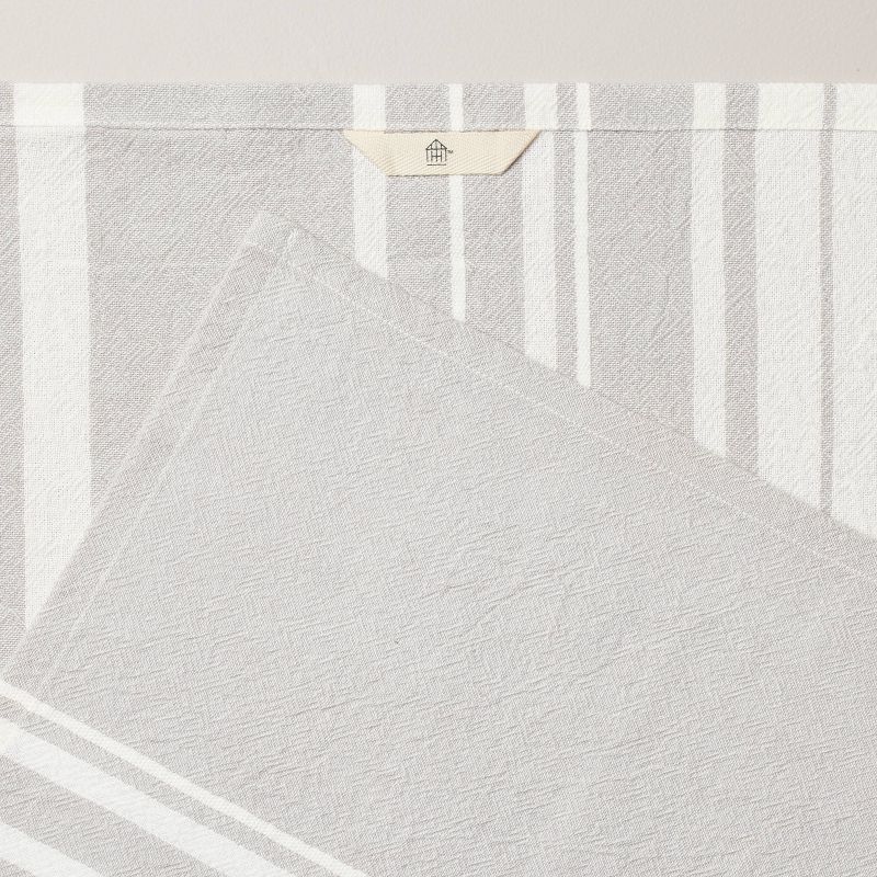 Block Stripe Flour Sack Kitchen Towel Light Gray/Cream - Hearth &#38; Hand&#8482; with Magnolia, 3 of 4