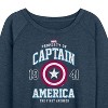 Women's - Marvel - Captain America The First Avenger Lightweight French Terry Wide Neck Long Sleeve Shirt - 2 of 4
