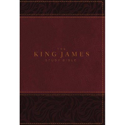 The King James Study Bible, Imitation Leather, Brown, Indexed, Full ...