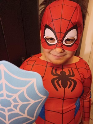 HVIERO Deguisement Spider Enfant 3-12 ans Costume Spider Enfant ave