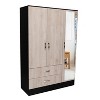 NicBex 71.10"H Armoire Wardrobe Closet Storage Cabinet with 3 Doors & 2 Drawers & Shelves for Bedroom - 4 of 4