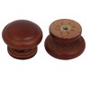 Unique Bargains Cabinet Drawer Single Hole Wooden Pull Knobs Handles White 1.1" x 0.9" 12 Pcs - 3 of 4