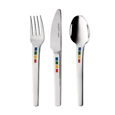 BergHOFF 3Pc Children's Swipswap Flatware set, 18/10 Stainless Steel
