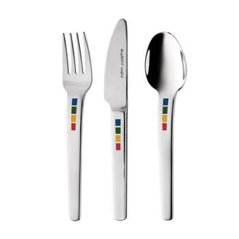  12 Piece Stainless Steel Kids Silverware Set - Child and  Toddler Safe Flatware - Kids Utensil Set - Metal Kids Cutlery Set Includes  4 Small Kids Spoons, 4 Forks & 4 Knives - UV Rainbow : Baby