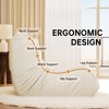 Fireside chair, Mid-Century Modern Armless floor sofa, soft memory sponge floor leisure chair, living room, bedroom and office bean bag chair - 4 of 4