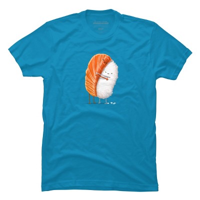 Men's Design By Humans Sushi Hug By andremullerdko T-Shirt
