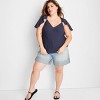 Women's Short Sleeve Cape Blouse - Future Collective - 3 of 3
