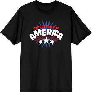 Americana United States Of America Men's White Crew Neck Short Sleeve Tee - 1 of 2