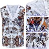 Men's Cotton Linen Tank Top Shirts Casual Sleeveless Lace Up Beach Hippie Tops Bohemian Renaissance Pirate Tunic - 4 of 4
