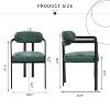 QingMoon Modern Dining Room Chairs Set of 2, Upholstered Kitchen Dining Room Chairs, Side Chairs with Upholstered Boucle and Metal Legs - 3 of 4