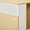 Furniture-Style Wooden Cat Litter Box Enclosure With Flip-Down Doors And Hidden Storage,Multi-Use Side Table–LAOTIES - 4 of 4