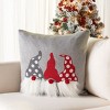 Trio Elves Pillow - Grey/Red - 18"x18" - Safavieh - 2 of 4