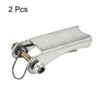Unique Bargains Towing Receiver Hitch for Clevis Trailer Replacement Hooks Latch Silver Tone 2 Pcs - 3 of 4