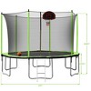 VisioGear Trampoline, Trampoline with Safety Enclosure Net, Trampoline with Basketball Hoop, Green, 180"*180"*106.32" - 2 of 4