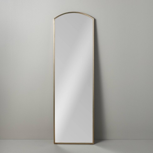 Edge Brass Standing Mirror + Reviews