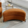 Hrinhom 32.7" W Crescent Storage Ottoman,Modern Footstool with Metal Legs - 3 of 4