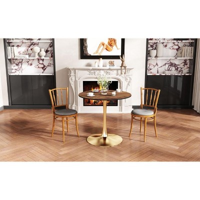 Sapphtopaz Tulip Round Dining Table Kitchen Table Steel Base Tulip Round for Dining Room