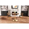 CAVINAS Round Dining Table Kitchen Table Steel Base Tulip Round Table for Dining Room - 3 of 4