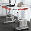 Liftable Standing Desk - Portable Rolling Computer Desk with Lockable Casters, Adjustable Height Small Mobile Stand Up Desk - 2 of 4