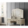 Infurnic Bedroom Vanity Tables Set with Mirror and Lights, Hairdryer holder, Drawer and Storage Cabinet, for Bedroom, Silver, 43"*19"*54" - 2 of 4