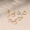 Gold Earrings for Women, 14k Gold Plated Dangle Huggie Earrings for Women Trendy Dainty Gold Hoop Earring Stacks Pearl Chain Drop Cartilage - 4 of 4