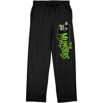 The Munsters Series Title Logo Men's Black Graphic Sleep Pants