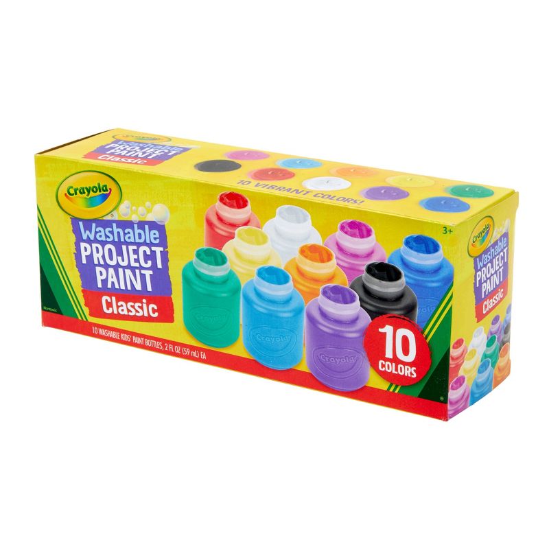 Crayola 10ct 2oz Washable Kids Paint Classic Colors, 4 of 13