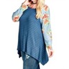 Women's Floral & Striped Knit Trapeze Tunic - PLUS - umgee - 2 of 4