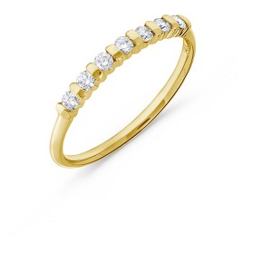 H.J. Namdar 0.25 ct tw Round Diamond Bar Set Band Ring 14K Gold Natural Diamonds - 1 of 4
