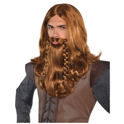 Nordic God Halloween Costume Wig Set