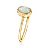 Ross-Simons Bezel-Set Opal Ring in 14kt Yellow Gold - 3 of 4