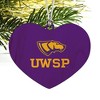 University of Wisconsin-Stevens Point Primary Logo Heart Love Wood Christmas Tree Holiday Ornament - 2 of 3