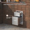 VEVOR Outdoor Kitchen Drawers 13\" W x 20.4\" H x 20.8\" D, Flush Mount Double BBQ Access Drawers with Stainless Steel Handle, Silver - 4 of 4