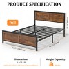 Vipbear Full/Queen Size Metal Platform Bed Frame with Wooden Headboard and Footboard,Mattress Foundation,No Box Spring Needed,Non-Slip Without Noise - 3 of 4