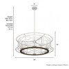 Hunter 30" Langwood 6-Light Ceiling Light Distressed White Finish - 2 of 4