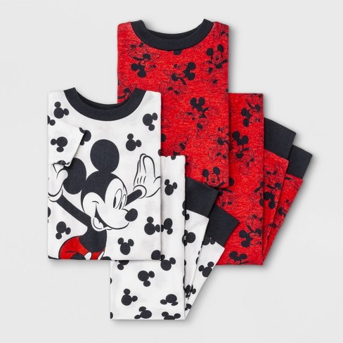 Mickey Mouse Toddler Boys Multi-Color 4pc Snug Fit Pajama Set Size 2T 3T 4T $42 