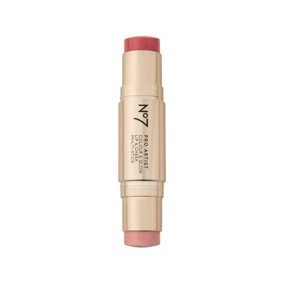 No7 Pro Artist Blush Highlighter Multistick Peach Coral + Rose Glow - 0.35oz