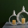 Ivory Ornate Metal Circle Lantern 17.5"D - 3 of 4