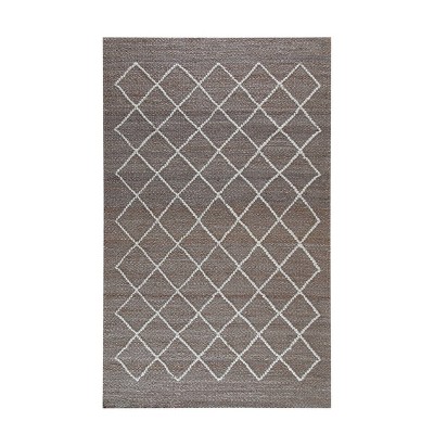 Anji Mountain 8'x10' Hopscotch Wool Diamonds Area Rug Black