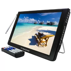 Trexonic Ultra Lightweight Rechargeable Widescreen 12in LED Portable TV