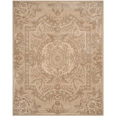 Handmade Sand Wool and Viscose Tufted 8' x 10' Area Rug