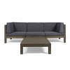 Christopher Knight Home Brava Outdoor Acacia Wood 3 Seater Sofa and Coffee Table Set with Cushions - 2 of 4
